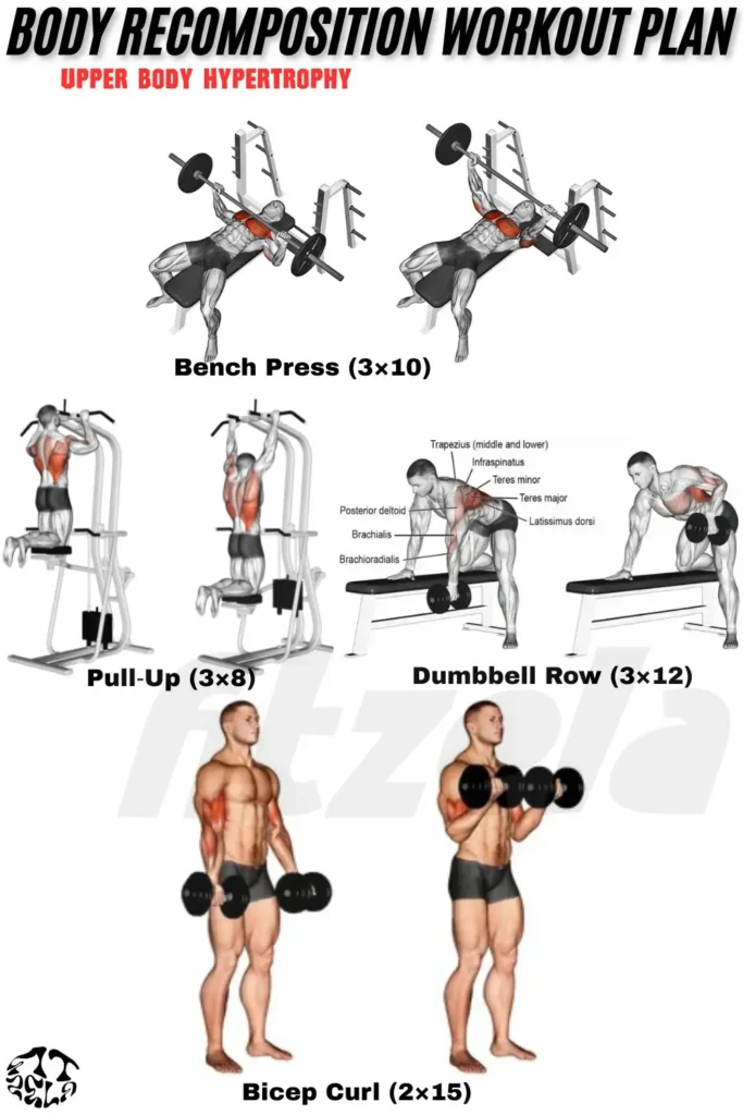 body recomposition workout plan