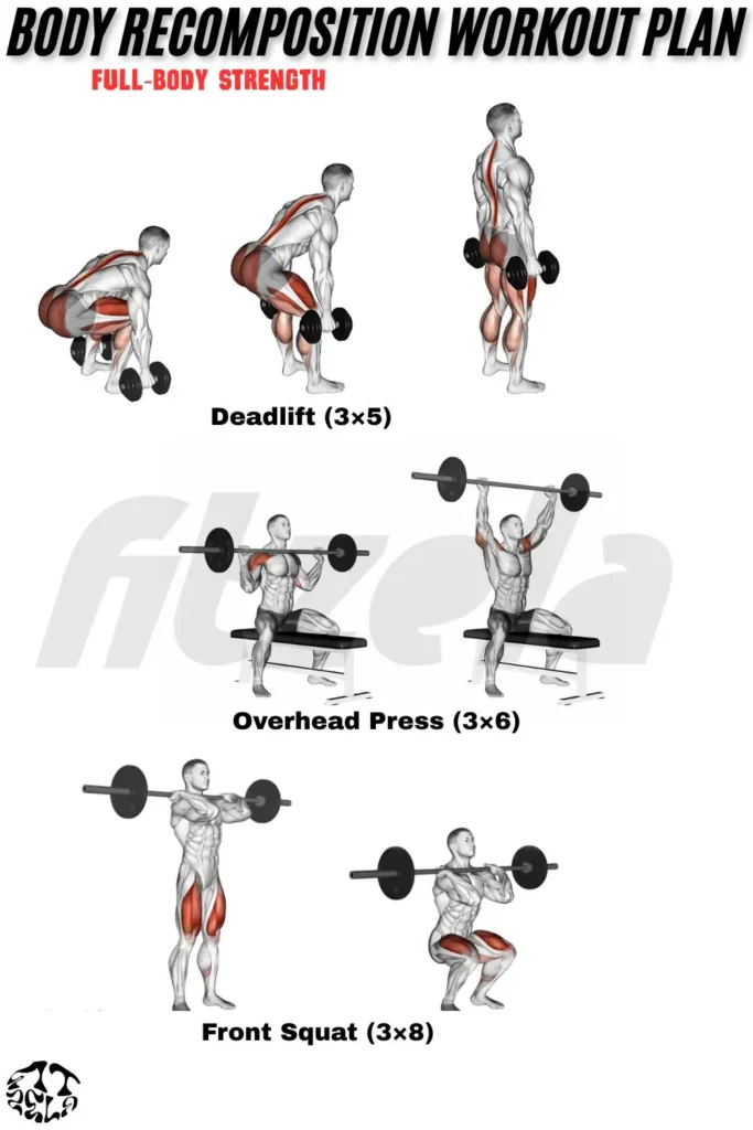 body recomposition workout plan