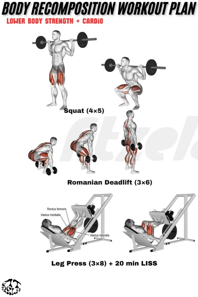 body recomposition workout plan